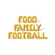 Letter Balloons - FOOD FAMILY FOOTBALL 16" Inch Alphabet Letters Foil Mylar Balloon Thanksgiving Party Banner (Gold)