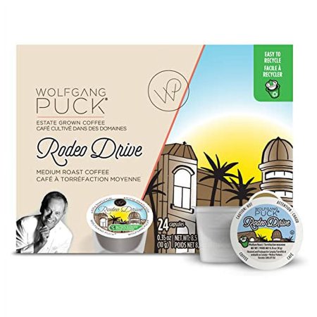 Wolfgang Puck Coffee Single Serve Capsules  Medium Roast  Compatible with Keurig K-Cup Brewers  Rodeo Drive  24 Count (Pack of 1)