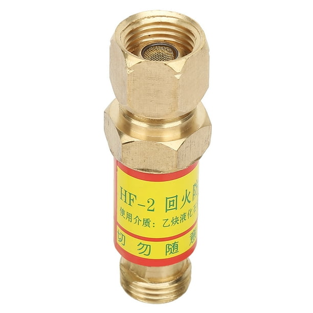 Welding Cutting Torch Flame Buster, Medium Pressure Brass Oxygen Acetylene Flashback Arrestor