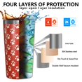 thumbnail image 3 of Christmas Cartoon Dog Paw 10oz Tumblers Stainless Steel Tumbler with Lid and Straw,Vacuum Insulated Double Wall Travel Tumbler Cups with Cleaning Brush for Coffee, Tea, 3 of 4