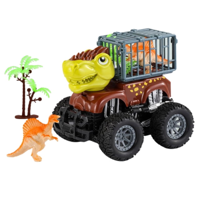 Coche Transportador De Dinosaurios Para Niños, Juguete Con Dinosaurio De Juguete, Vehículo De Ingeniería Grande, Coche De Tracción Por Fricción, Juego De Coches De Dinosaurios Para Niños Eigraketly FN007277-03