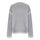 thumbnail image 3 of Suéter de cuello redondo para mujer, informal, liso, tejido, holgado, de manga larga, con cuello redondo, blusa, 3 of 4