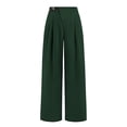 thumbnail image 4 of Pants for Women, Wide Leg Pants Women's High Elastic Waisted in The Back Business Work Trousers Long Straight Suit Pants, 4 of 8