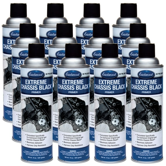 Eastwood Extreme Chassis Black Primer Spray Paint Aerosol 14 oz 12 Pack