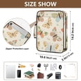 thumbnail image 3 of Haosy Accordion File Organizer Zipper Binder 500 Sheet 6-Tab Expanding File Folder Multi-Pocket 1.2 Inch 3 Ring Butterfly with Flower, 3 of 7