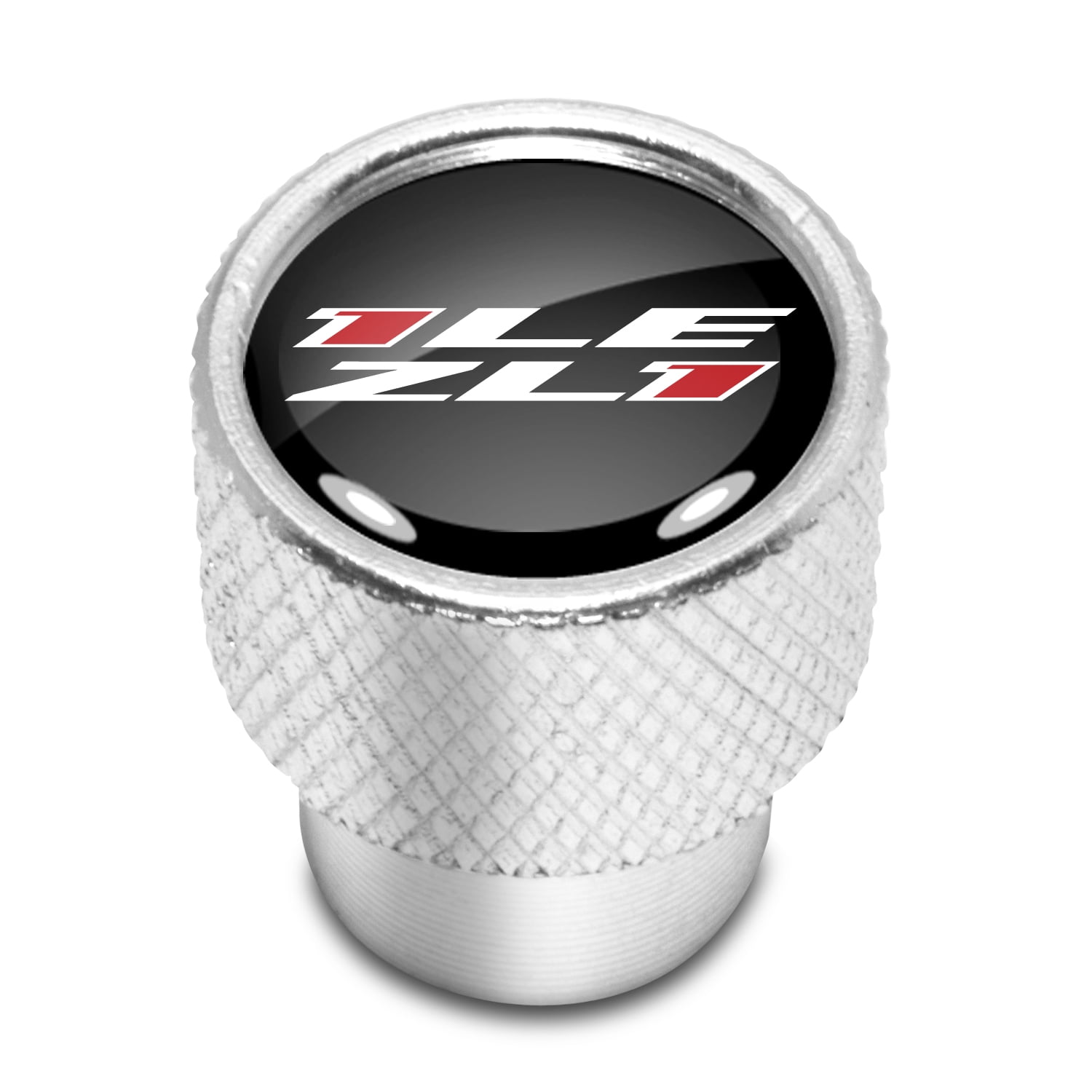 Chevrolet Camaro ZL11LE Logo Black Shining Silver Aluminum Tire Valve Stem Caps