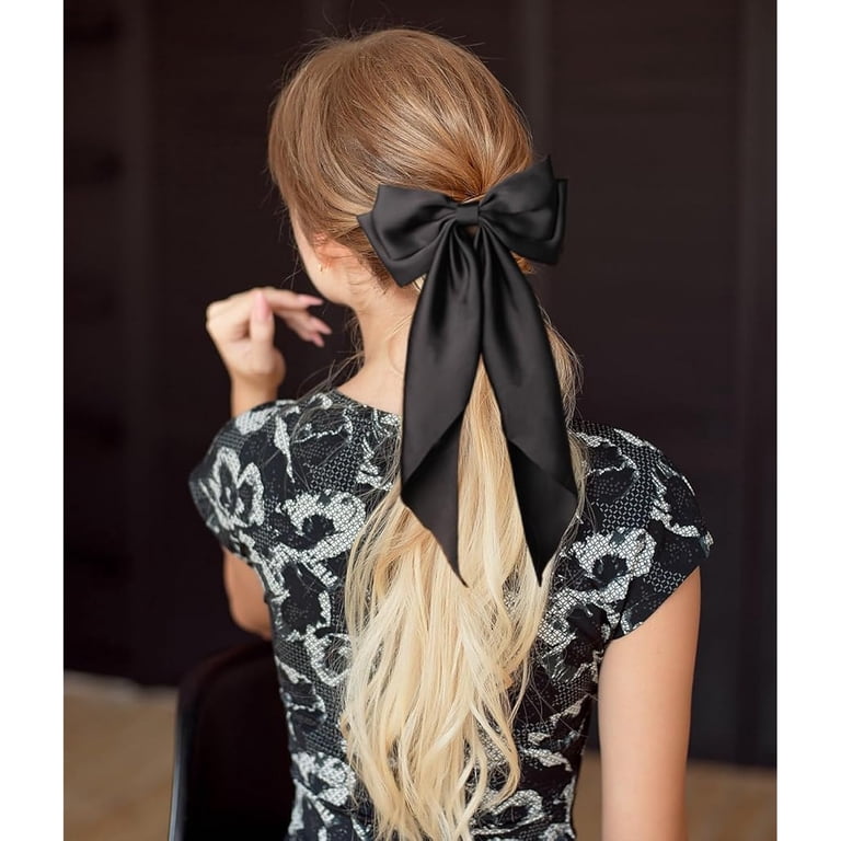 ?Black bow hair clips trending Amazon.com : Black Hair Claw Clips with Bowknot Design  main image 2