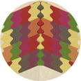 thumbnail image 1 of Ahgly Company Indoor Round Patterned Grapefruit Red Area Rugs, 4' Round, 1 of 1