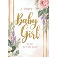 thumbnail image 3 of Floral Design Baby Shower Banner Pink Theme Sweet Baby Girl Backdrop for Newborn Party Gender Reveal Event Decoration, 3 of 7