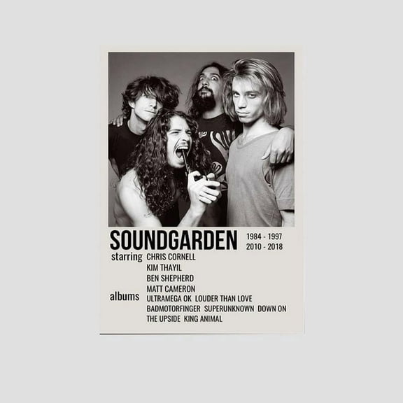 Music Poster- Soundgarden Band Poster- Vintage Style - Size 24x36 - Postora