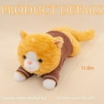 thumbnail image 2 of Weighted Soft Cat Plush Toy Body Pillow - Cute Lifelike Kitten Stuffed Animal (Clothes Removable), 2 of 7