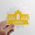 thumbnail image 1 of Lisboa Portugal el amarillo Landmark Calcomanías solares de vinilo, 1 of 3