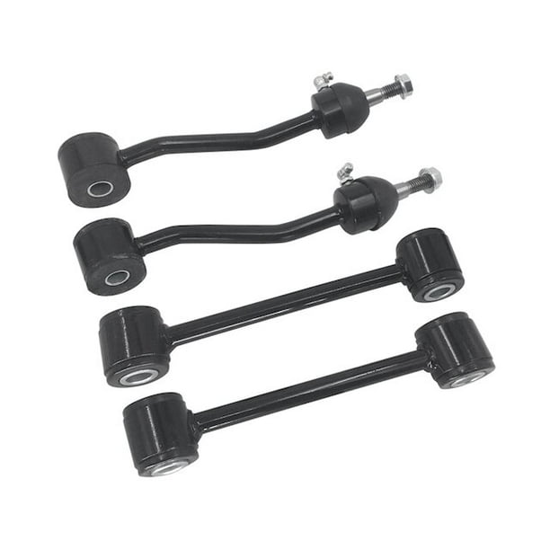 Front and Rear Stabilizer Bar Link - 4 Piece - Compatible with 1997 - 2006 Jeep  Wrangler (with Front Sway Bar Link with 1 Stud) 1998 1999 2000 2001 2002  2003 2004 2005 