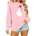 thumbnail image 3 of Cutuoiiu Women's Round Neck Casual Loose Long Sleeve Soft Sweatshirt with Prints Gift, 3 of 6