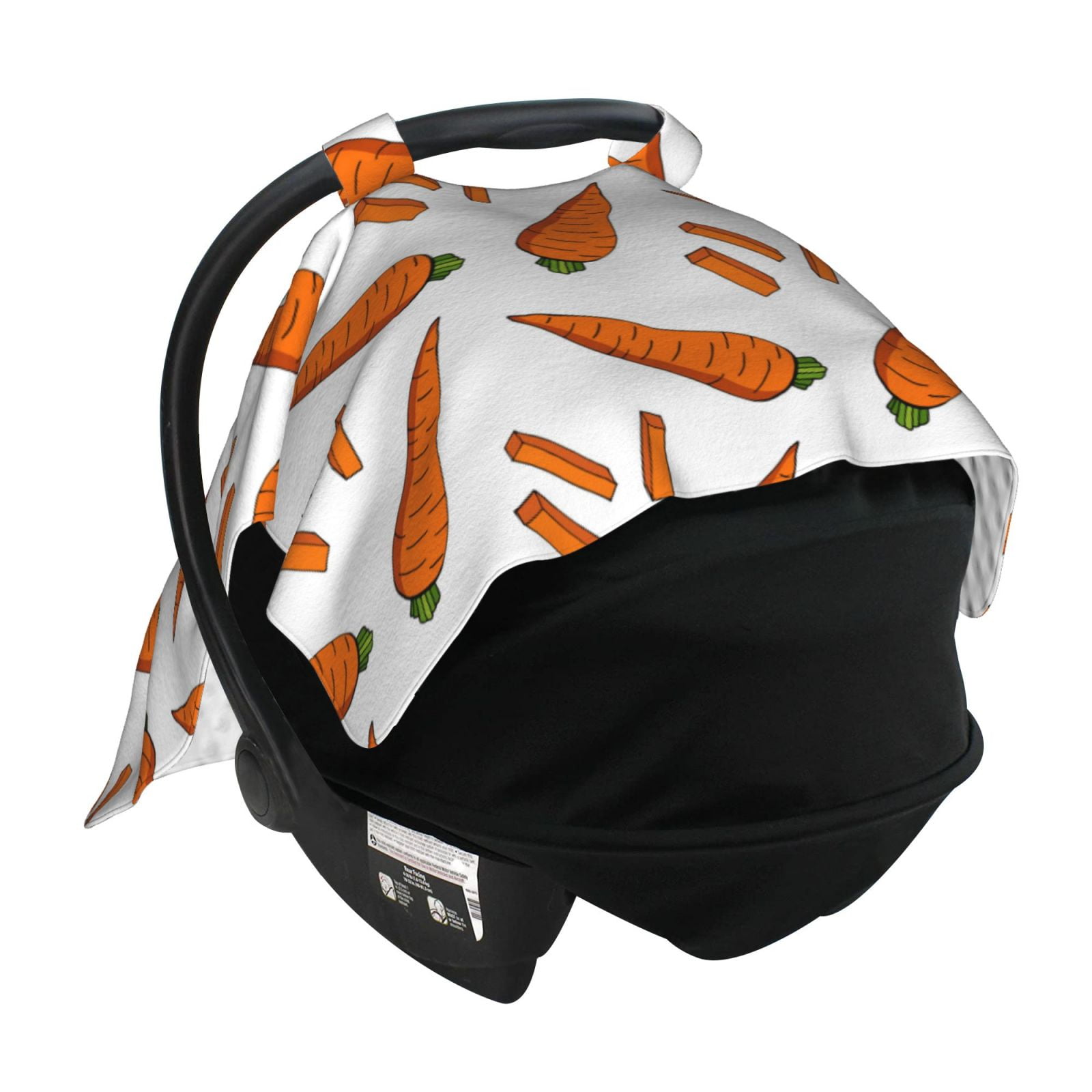 Car Seat Cover Baby - Carrot sticks Pattern Breathable Infant Car Seat Cover for Baby Carseat, Lightweight Comfort Baby Essentials Must Haves Newborn Stuff for Girl Boy