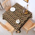 thumbnail image 4 of Leopard Print Square Tablecloth 42x42in(107x107cm) – Waterproof Polyester Printed Table Cover, Wrinkle Resistant & Washable for Kitchen Dining Picnic Party Decor, 4 of 6