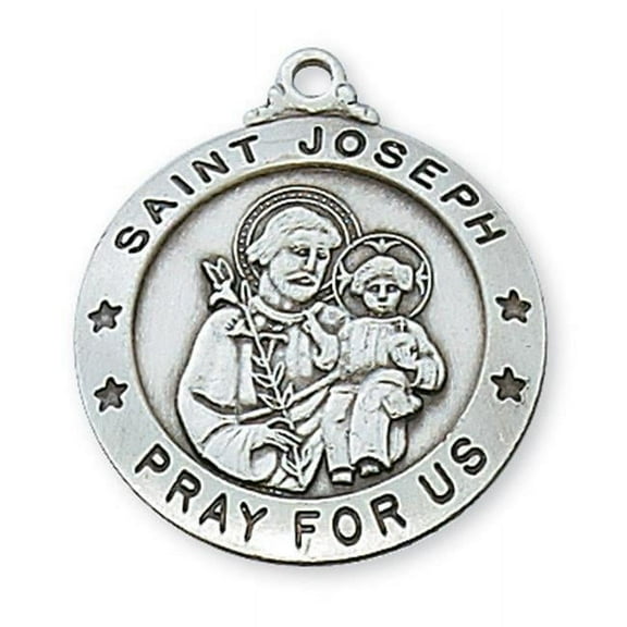 McVan  1.03 x 0.89 x 0.8 in. Sterling Silver St.Joseph Pendant