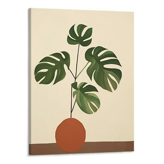 JRXY Boho Picture Wall Art Geometric Canvas Bohemia Boho Paintings Sunrise Plant Orange Beige Artwork for Living Room Bedroom 16x20 Inch Picture 1