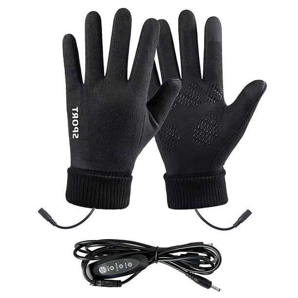 Guantes con calefacción y control de temperatura por USB, perfectos para el invierno, que proporcionan calidez y protección contra el frío.