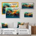 thumbnail image 4 of Designart Abstract Marble framed wall art decor, Marble framed wall decor, Transcendent Liquid Ink Orange and Blue I , Orange Modern Gold framed wall art, 20x12 inches Gold Frame, 4 of 5