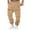 Khaki-jogger sweatpants men, variant on Txeol Tactical Cargo Pants for Men Big and Tall Elastic Waist Drawstring Tapered Pants with Pockets,Khaki,L