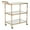 Gold / Mirror, variant on SAFAVIEH Aurelius 3-Tier Bar Cart with Handle and Casters, Gold/Mirror