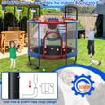thumbnail image 3 of Cochan Trampoline for Kids 5FT 600LBS Toddler Trampoline with Enclosure Net and Handlebar, Mini Small Kids Trampoline for Age 1-6, Birthday Gift for Kids, 3 of 7