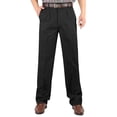 thumbnail image 2 of Sevevn Men's Dress Pants Solid Pleated Straight Leg Cotton With Slant Pockets Multi Scene Business Casual Bottoms, 2 of 7