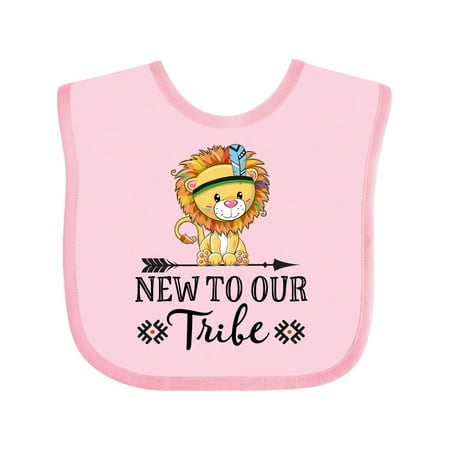 

Inktastic New to the Tribe Just Arrived Lion Gift Baby Boy or Baby Girl Bib
