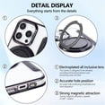 thumbnail image 6 of For iPhone 16 Pro Wallet Cell Cover, RFID Blocking, PU Leather,Compatible With MagSafe , With Flip Card Holder, Ultra Thin Electroplated Rotating Bracket Magneti Protective Cover,Black, 6 of 7