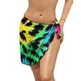 thumbnail image 2 of Beach Bikini Chiffon Cover Tie Dye Rainbow Cover Up Leopard Print Chiffon Cover-Ups Holiday Sexy Wr, 2 of 7