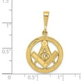 thumbnail image 3 of 14K Yellow Gold Charm Pendant Men'S 23 mm 18 Masonic, 3 of 3