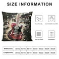 thumbnail image 5 of Creowell Pillow Case Guitar Musical Notes Home Furnishing Short Plush Printed on Both Sides 12x12in, 5 of 5