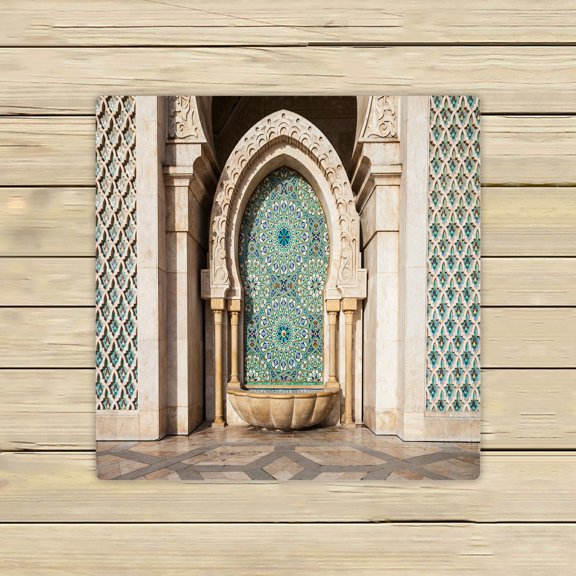 ABPHQTO Hassan Ii Mosque Exterior Casablanca Morocco Towels Beach Bath Pool Sprot Travel Hand Spa Towel 13x13 Inch
