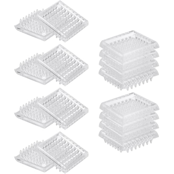 16 Pcs Carpet Protectors Spiked Caster Cups 1.89" Square Spiked Furniture Cup Furniture Carpet Protectors for Furniture Legs Table Chair Sofa