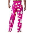 thumbnail image 4 of Domuza Men's Easter Bunny Pajamas Pants Casual Stretch Waist Drawstring Pjs Trousers Comfy Loose Fit Lounge Sleepwear with Pockets Watermelon Red 2XL, 4 of 5