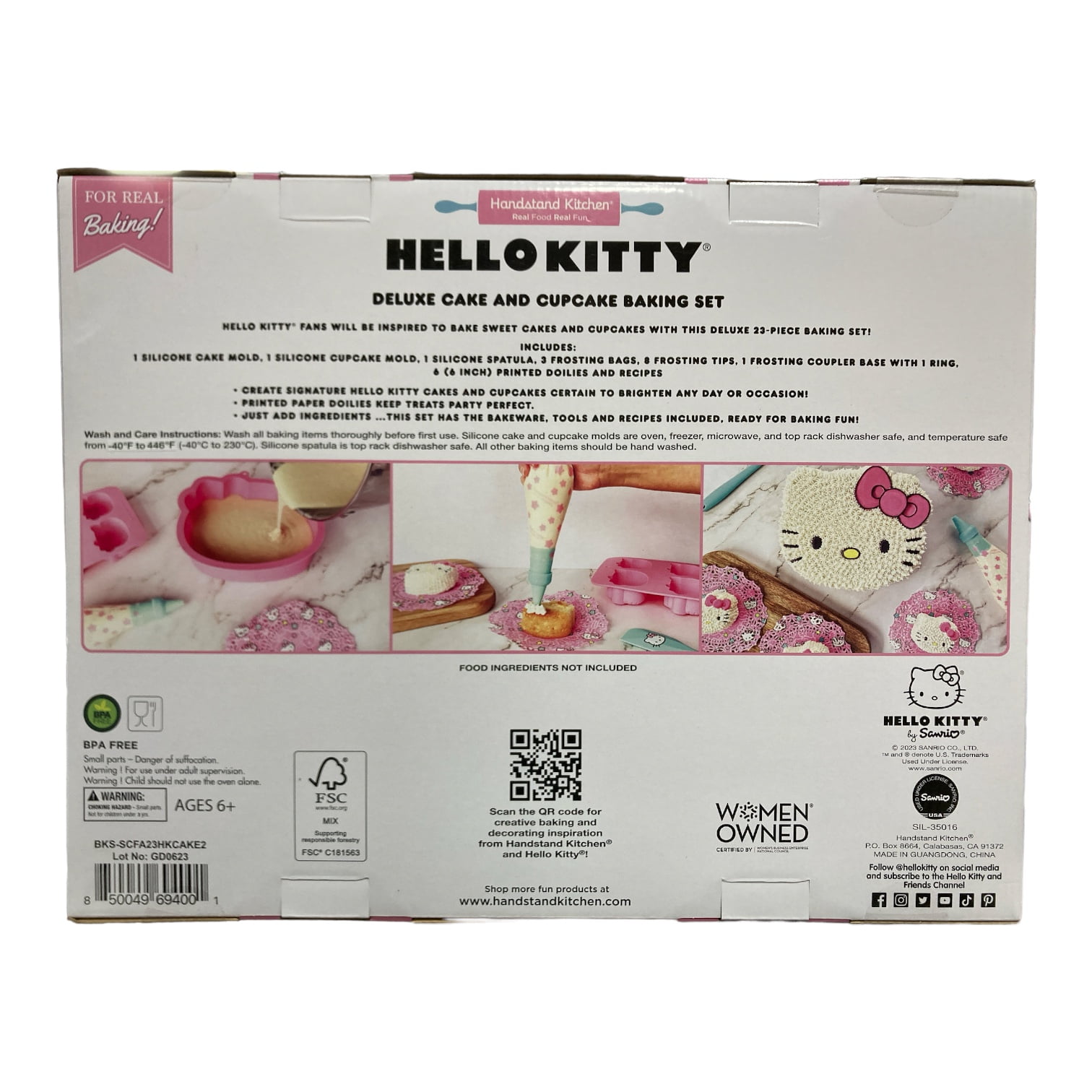 Handstand Kitchen Hello Kitty Cake and Cupcake Baking Set, 23