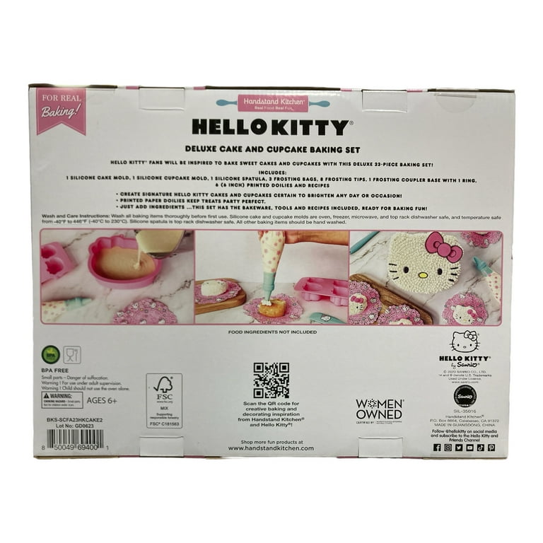Handstand Kitchen Hello Kitty Deluxe Cake and Cupcake Baking Set 23 Pieces