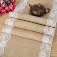 thumbnail image 2 of 4PCS Lace Retro Lace Burlap Table Runners for Country Wedding Party,C, 2 of 5