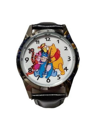 Disney Lilo And Stitch Alien Funny Face Glasses Black Strap Adult Wrist  Watch
