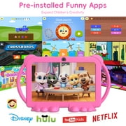 2024 Kids Tablet, 7 inch Android 12 Tablet for Kids, 4GB+32GB ROM+1TB Expand Pink