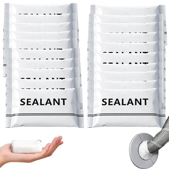 Waterproof Sealant Putty, 20g Moldable Duct Repair Sealing Clay, Wall Hole Filler, Sealant Mastic for Drywall, Drain Pipe Connection, Air Conditioning Vents, Crack & Leak Fix (20 PCS)