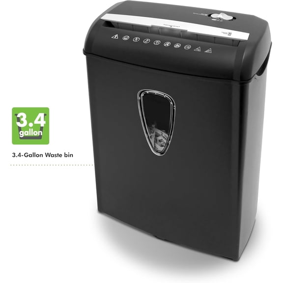 8-Sheet Crosscut Paper and Credit Card Shredder with Wastebasket