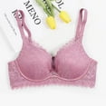 thumbnail image 2 of Bigersell Bra for Women Deals Women's Lace Patchwork Bra with Breathable and Sagging Lightweight Underwear Convertible Bra Style F-1075 Pinks 38/85, 2 of 5