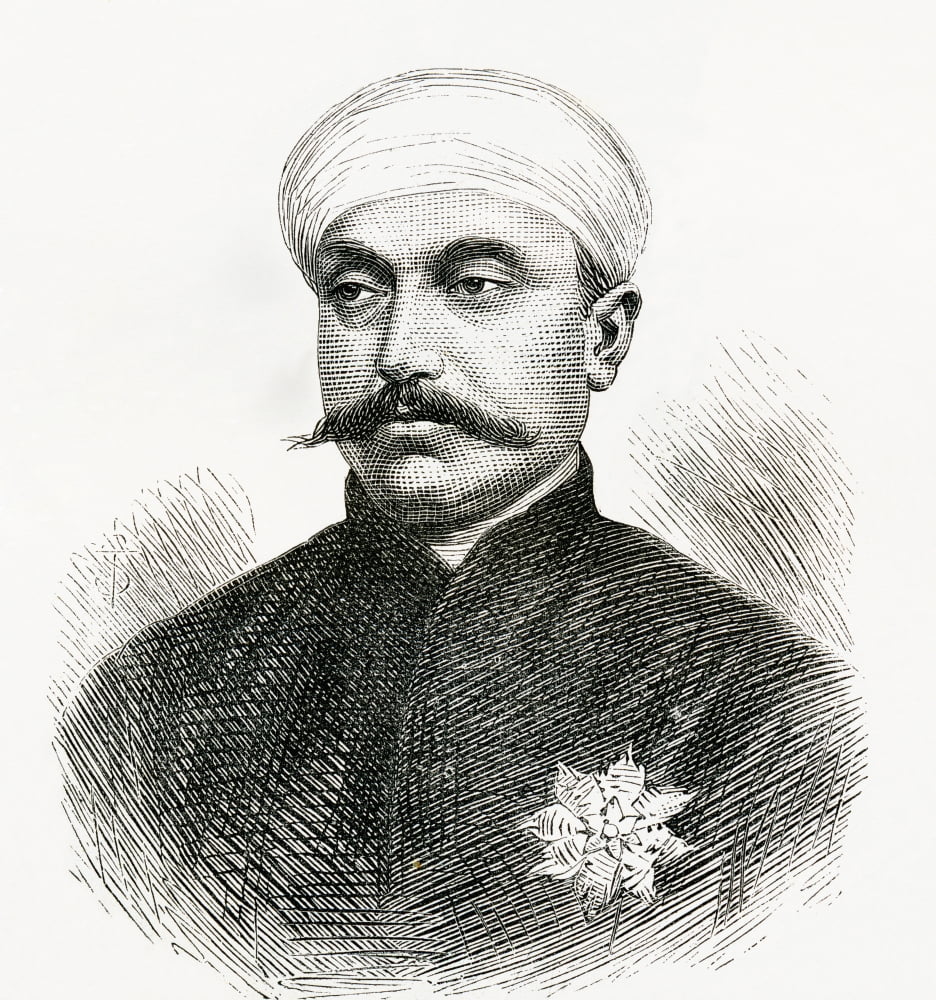 Sir Mir Turab Ali Khan Salar Jung I 1829 To 1883 Indian Statesman And Prime Minister Of Hyderabad Andhra Pradesh India From El Mundo En La Mano Published 1878 Canvas Art - Ken Welsh Design Pics (14 x