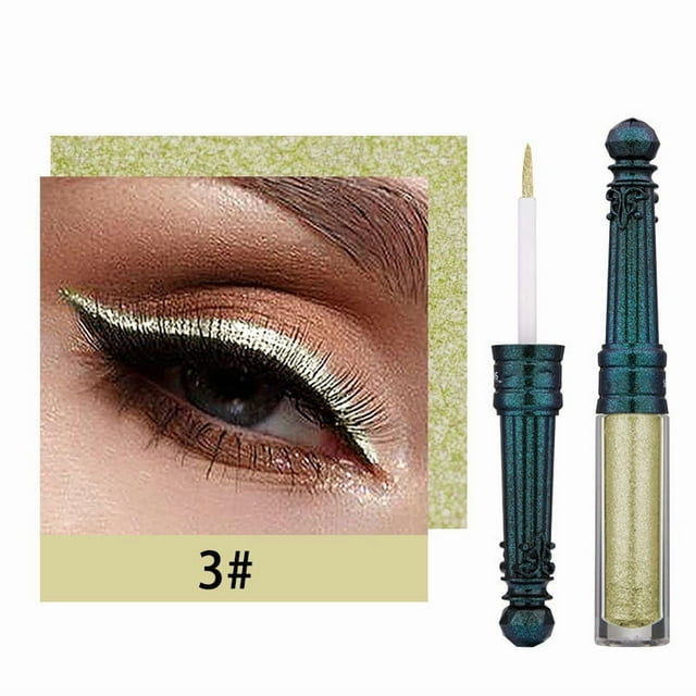 Delineador de ojos líquido brillante, resistente al agua, de alta pigmentación, de larga duración, resistente al agua, de larga duración, de color metálico, 5 ml, maquillaje de ojos