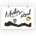 thumbnail image 1 of Route 66 - Mother Road - Vector - White Background - Lantern Press Artwork (16x24 Giclee Gallery Print, Wall Decor Travel Poster), 1 of 1