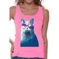 thumbnail image 1 of Awkward Styles Cat T-Shirt Galaxy Tank Tops for Women, 1 of 4