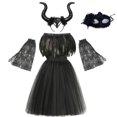 thumbnail image 1 of Maléfica disfraz de Halloween Cosplay niñas bautizo negro Glam fiesta graduación tutú vestido niños demonio reina bruja ropa Vestidos4-5Y Gao Jinjia LED, 1 of 2