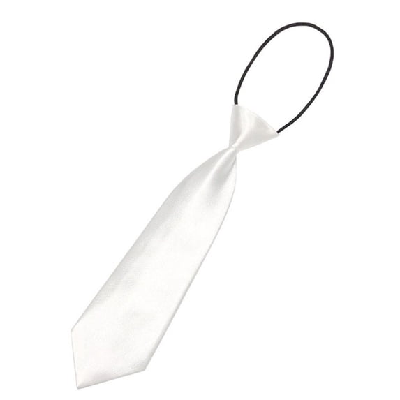 Gentleman Tie Classic Tie Hedging Child Dress Up Tie For Children Solid Color Tie Children's Tie WHITE